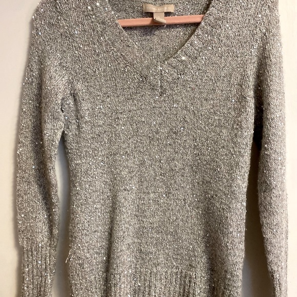 Banana Republic Sequin Sweater, Small, Gray - Picture 3 of 4